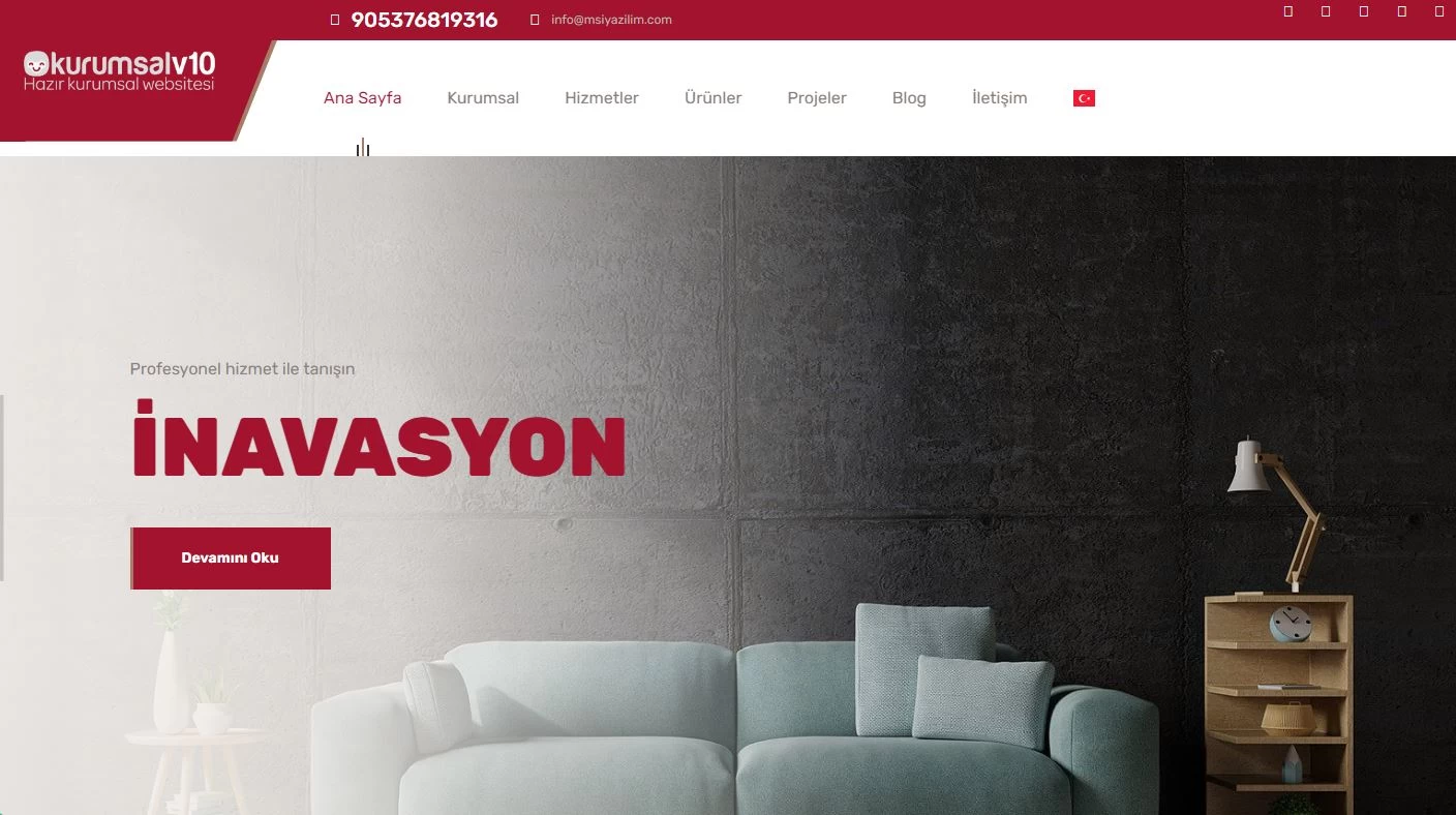 Kurumsal v10 Mobilya ürünü vb ajans firma php scripti yönetim panelli