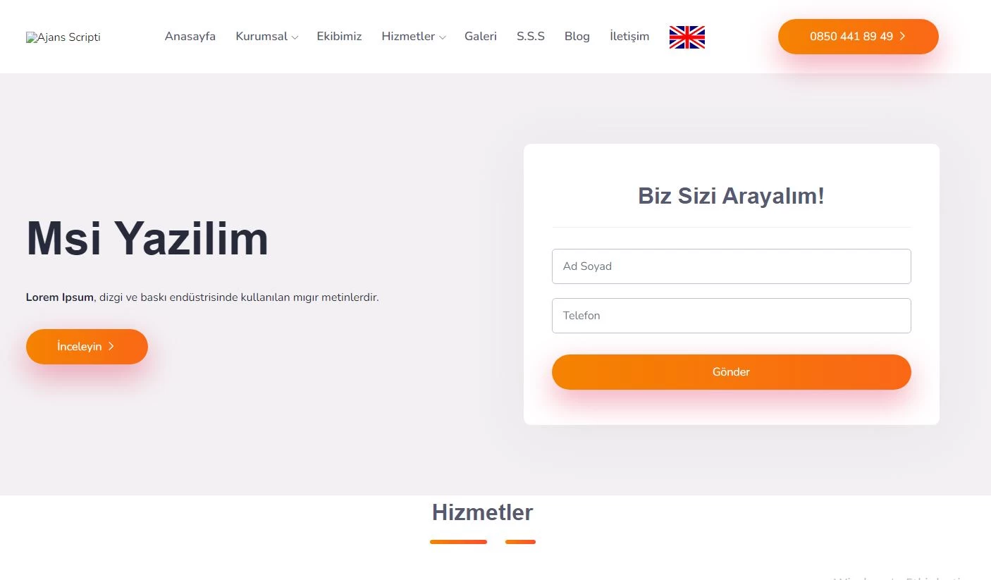 Ajansv2 reklam tabela marka php tanıtım firma tanıtım php scripti